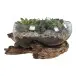 Dekovase >San-Marino< in Natur, Massivholz - 26x20x26cm (BxHxT)
