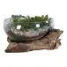 Dekovase >San-Marino< in Natur, Massivholz - 26x20x26cm (BxHxT)