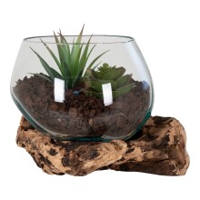 Dekovase >San-Marino< in Natur, Massivholz - 15x15x15cm (BxHxT)