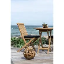Dekovase >San-Marino< in Natur, Massivholz - 15x15x15cm (BxHxT)