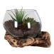 Dekovase >San-Marino< in Natur, Massivholz - 15x15x15cm (BxHxT)
