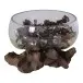 Dekovase >San-Marino< in Natur, Massivholz - 15x15x15cm (BxHxT)