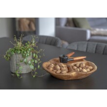 Dekoschale >Nola< in Teak, Massivholz - 30x5x30cm...