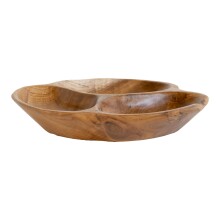 Dekoschale >Nola< in Teak, Massivholz - 30x5x30cm (BxHxT)