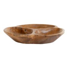 Dekoschale >Nola< in Teak, Massivholz - 30x5x30cm (BxHxT)