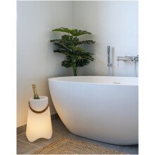 Getränke- und Dosenkühler >Bristol< in Weiss, Kunststoff - 25x37,5x25cm (BxHxT)