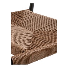 Gartenstuhl >Canari< (2er-Set) in Natur / Schwarz - 57x78x60 (BxHxT)