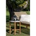 Gartentisch >Terracina< in Akazie / Weiß, Akazie, Terrazzo - 37x46x37cm (BxHxT)