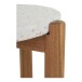 Gartentisch >Terracina< in Akazie / Weiß, Akazie, Terrazzo - 37x46x37cm (BxHxT)