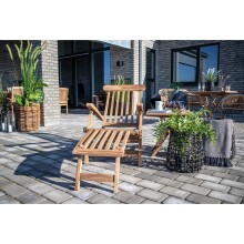 Gartenlounge-Sessel >Arrecife< in Teak, Massivholz - 60x95x150cm (BxHxT)