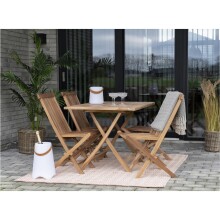 Gartenstuhl >Toledo< (2er-Set) in Teak, Massivholz - 46x89x62cm (BxHxT)