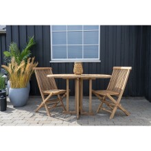 Gartenstuhl >Toledo< (2er-Set) in Teak, Massivholz - 46x89x62cm (BxHxT)