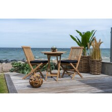 Gartenstuhl >Toledo< (2er-Set) in Teak, Massivholz - 46x89x62cm (BxHxT)