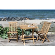 Kinderklappstuhl >Toledo< (2er-Set) in Teak, Massivholz - 31x58x42cm (BxHxT)