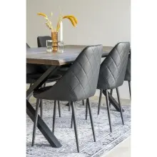 Teppich >Havanna< in Schwarz und weiß, Chenille-Polyester - 160x1x230cm (BxHxT)