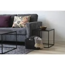 Teppich >Havanna< in Schwarz und weiß, Chenille-Polyester - 160x1x230cm (BxHxT)