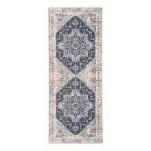 Teppich >Havanna< in Blau, Chenille-Polyester -...