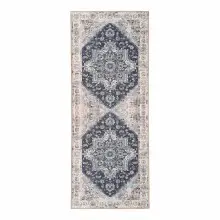 Teppich >Havanna< in Blau, Chenille-Polyester -...