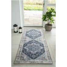 Teppich >Havanna< in Blau, Chenille-Polyester - 80x1x200cm (BxHxT)