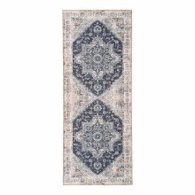 Teppich >Havanna< in Blau, Chenille-Polyester -...