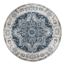 Teppich >Havanna< in Blau, Chenille-Polyester -...