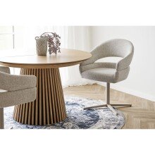 Teppich >Havanna< in Blau, Chenille-Polyester -...