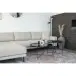 Teppich >Havanna< in Blau / Orange, Chenille-Polyester - 200x1x200cm (BxHxT)