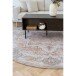Teppich >Havanna< in Blau / Orange, Chenille-Polyester - 200x1x200cm (BxHxT)