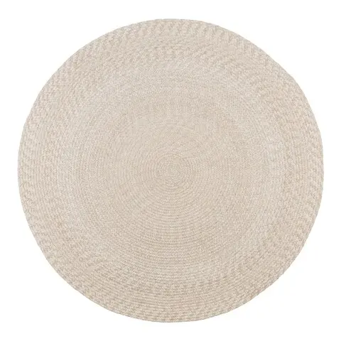 Teppich >Menorca< in Beige, PET Recycelter Kunststoff - 180x1x180cm (BxHxT)