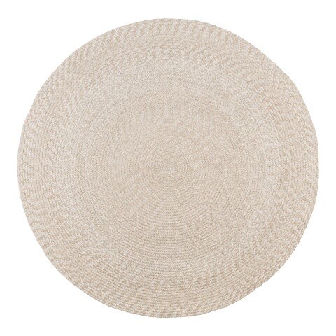 Teppich >Menorca< in Beige, PET Recycelter Kunststoff - 180x1x180cm (BxHxT)