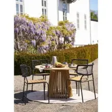Teppich >Menorca< in Beige, PET Recycelter Kunststoff - 180x1x180cm (BxHxT)