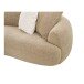 Sofa >Dali< in Hellbraun, Polyester, Holzwerkstoff - 134x69x302cm (BxHxT)