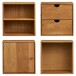Regalwürfel >Townsville< (4er-Set) in Eiche, Massivholz - 30x30x18cm (BxHxT)