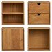 Regalwürfel >Townsville< (4er-Set) in Eiche, Massivholz - 30x30x18cm (BxHxT)