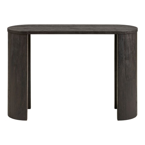 Konsolentisch >Bibione< in Dunkelbraun, MDF, Dekor - 38x75x114cm (BxHxT)