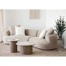 Couchtisch >Athens< in weiss / Dunkelbraun,...
