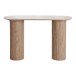 Konsole >Athens< in weiss / Dunkelbraun, Keramik, MDF, Dekor - 120x78x40 (BxHxT)