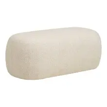 Pouf >Blossomville< in Sand, 100% Polyester -...