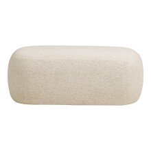Pouf >Blossomville< in Sand, 100% Polyester - 100x38x50cm (BxHxT)