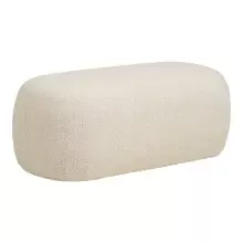 Pouf >Blossomville< in Sand, 100% Polyester -...