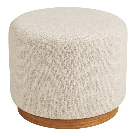 Pouf >Daisy< in Sand, 100% Polyester, Kiefer - 41x50cm (HxD)
