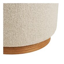 Pouf >Daisy< in Sand, 100% Polyester, Kiefer - 41x50cm (HxD)