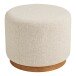 Pouf >Daisy< in Sand, 100% Polyester, Kiefer - 41x50cm (HxD)