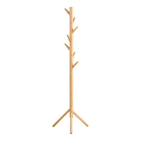 Garderobenständer >Wanaka< in Bambus, Massivholz - 50x163x50cm (BxHxT)