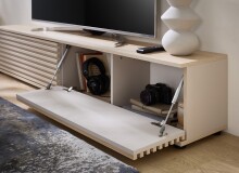 Lowboard >Lumero< stehend/hängend, Riva Eiche Dekor, kaschmir - 180x32x31cm (BxHxT)