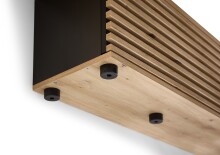 Lowboard >Lorena< stehend / hängend, schwarz, Artisan Eiche Dekor - 160x32x31cm (BxHxT)