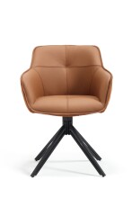 Armlehnstuhl >Emma< (2er-Set) drehbar, braun mit...