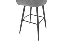 Barhocker >Emma< (2er Set) drehbar, in grau, schwarz - 57x105x53 (BxHxT)