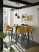 Barhocker >Emma< (2er-Set) drehbar, gold, schwarz, Samtbezug - 57x105x53cm (BxHxT)