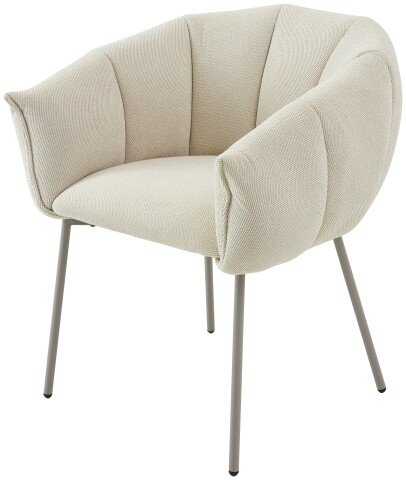 Armlehnstuhl >Pina< (2er Set) in beige, creme - 70x78x63 (BxHxT)